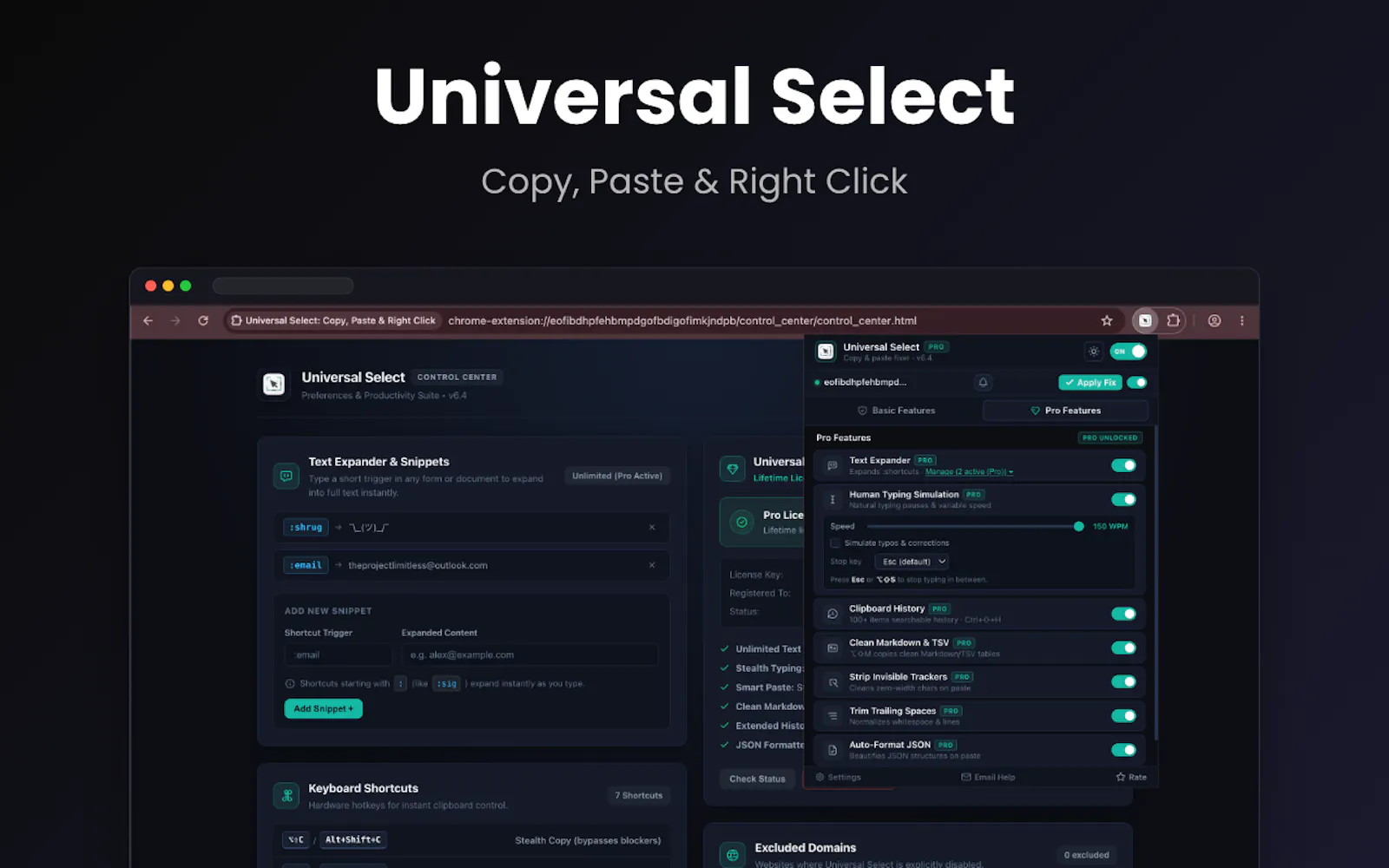 Universal Select screenshot 2