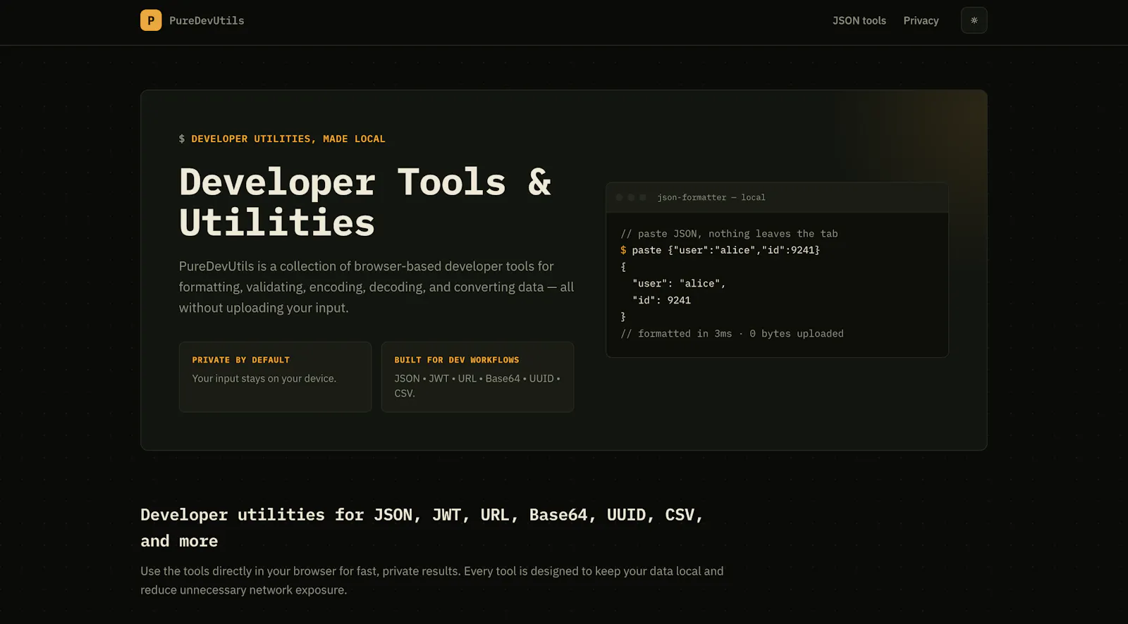 PureDevUtils screenshot 1