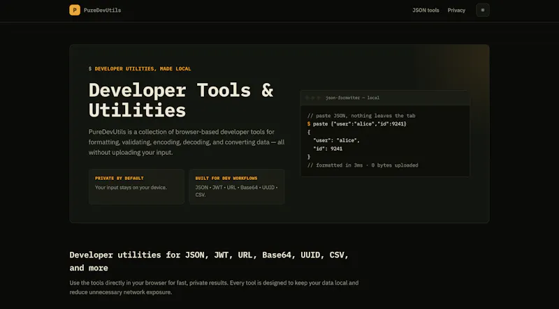 PureDevUtils screenshot 1