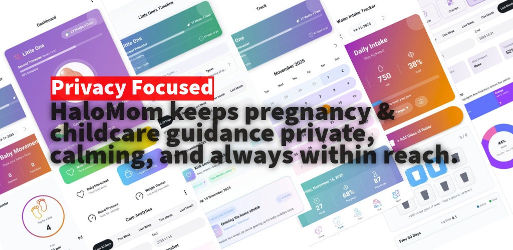 HaloMom: Baby Growth & Milestone Tracker - Main product screenshot demonstrating key features and user interface
