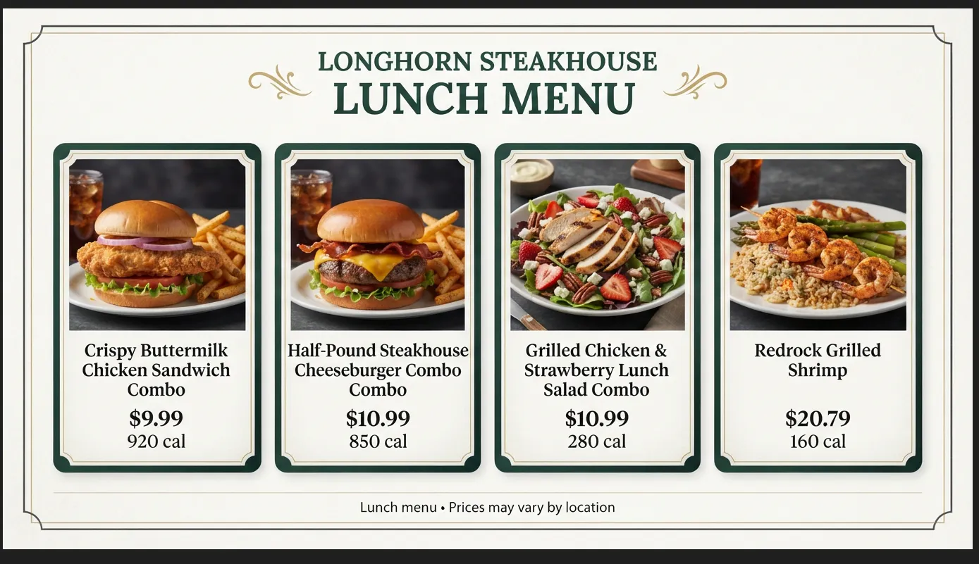 LongHorn Steakhouse Menu gallery image