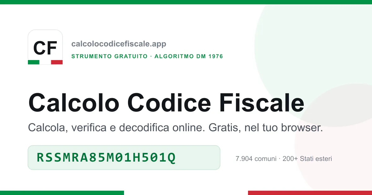 Calcolo Codice Fiscale gallery image