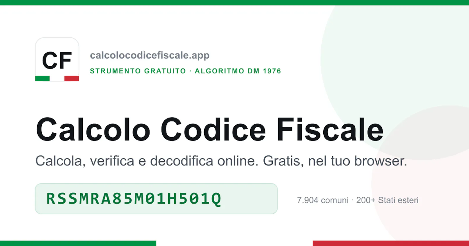 Calcolo Codice Fiscale screenshot 1