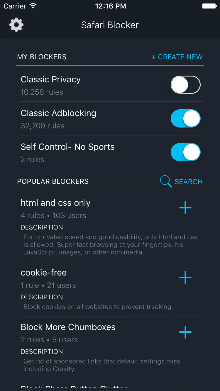 Safari Blocker