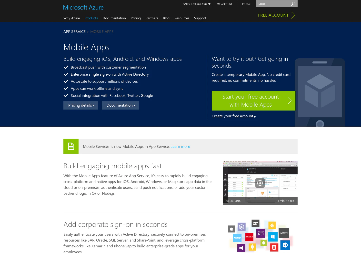 Microsoft Azure Mobile App Service