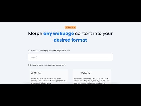 startuptile MorphText-Morph any webpage content into your desired format