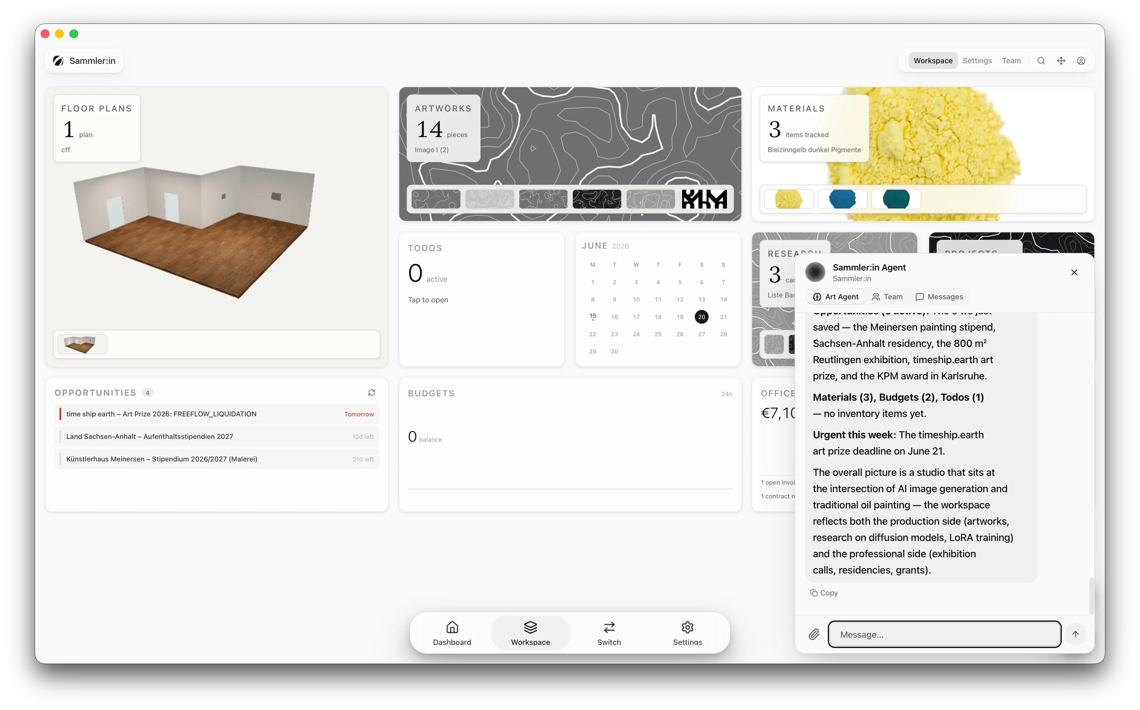 OPUS Studio management for artists gallery image