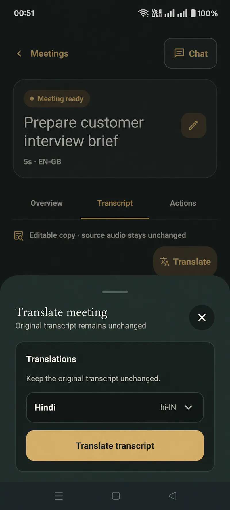 SourceNote: AI Meeting Notes screenshot 5