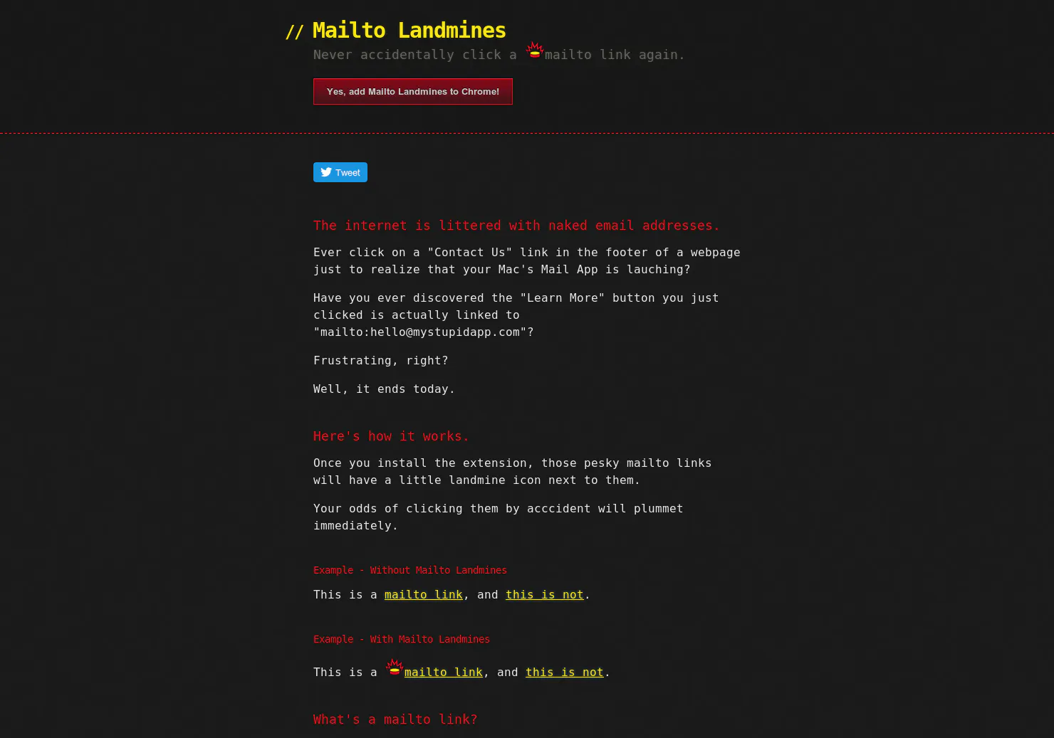 Mailto Landmines