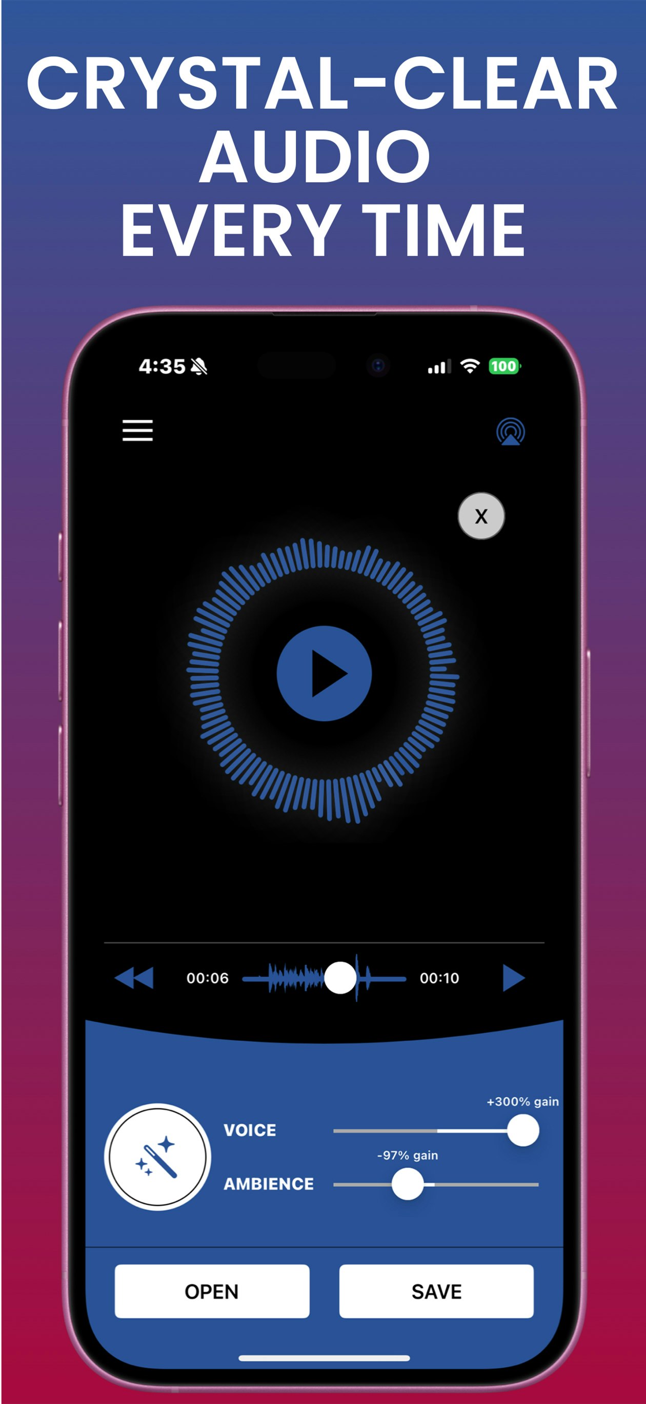 Remove noise from audio! - Screenshot 4 showing product features and functionality