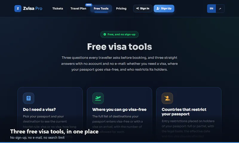 ZvisaPro Visa Tools screenshot 1