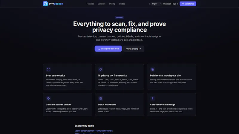 PrivBeacon screenshot 2
