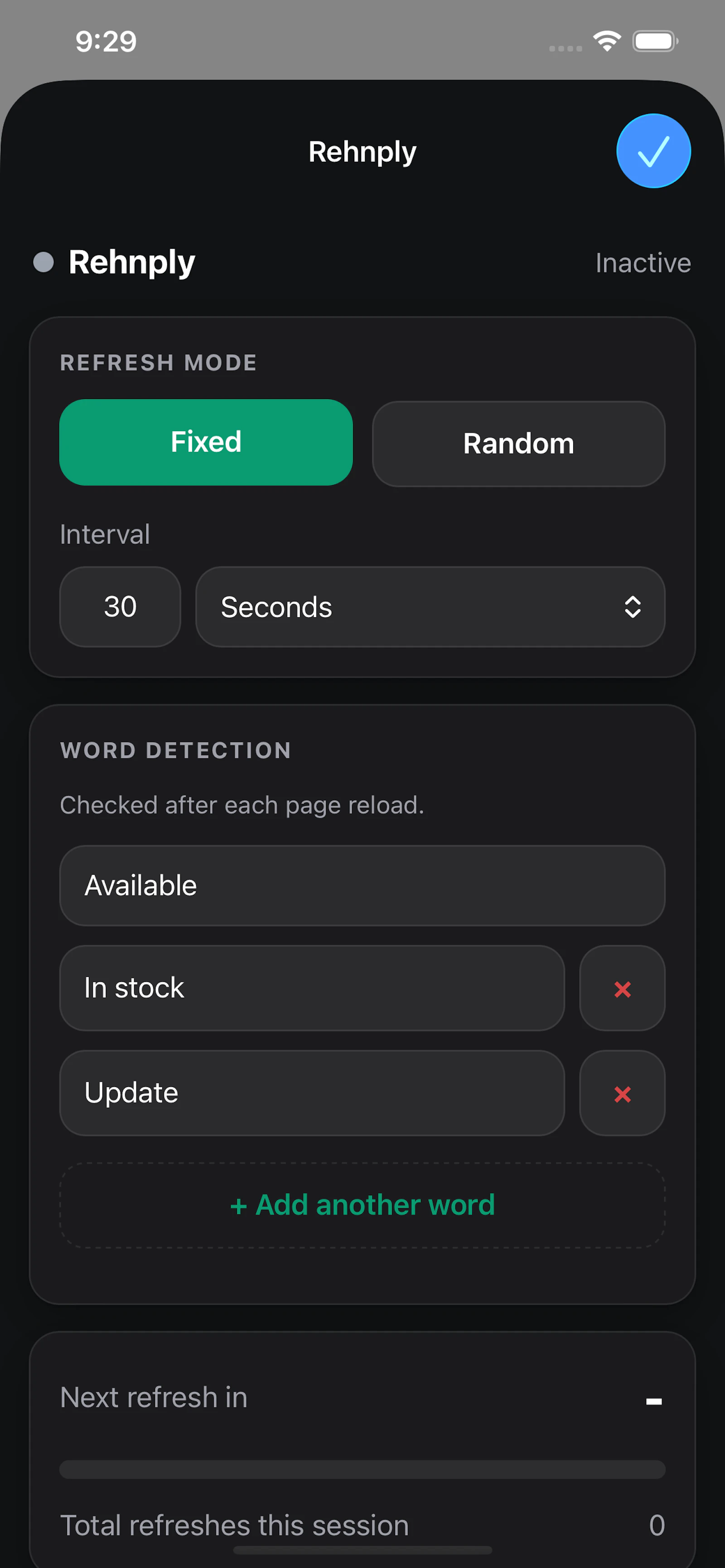 Rehnply Auto Refresh Timer screenshot 4