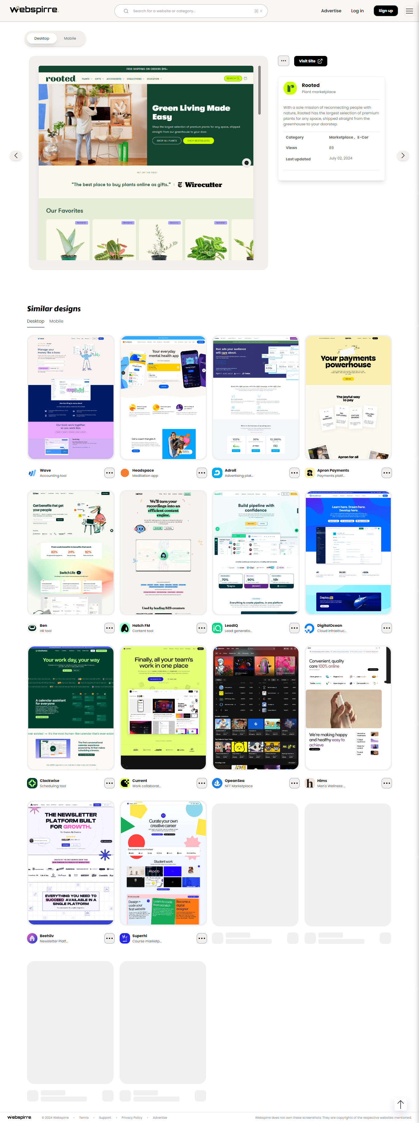 Webspirre - Encuentra la inspiración de diseño web más rápido que nunca media 2