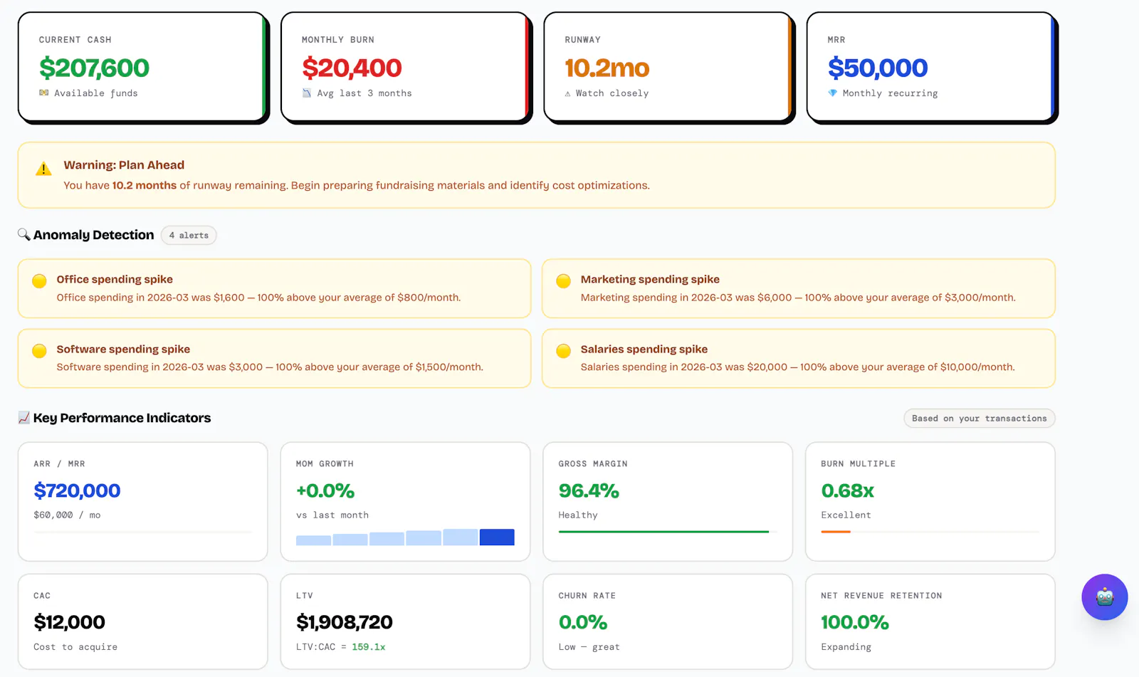 Your AI CFO. Without the CFO price tag. screenshot 1