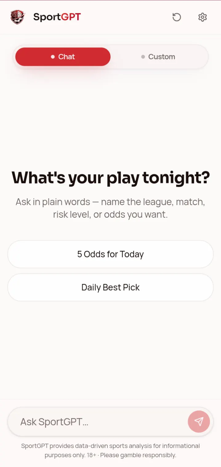SportGPT — Your Smart Betting Companion 截图 3