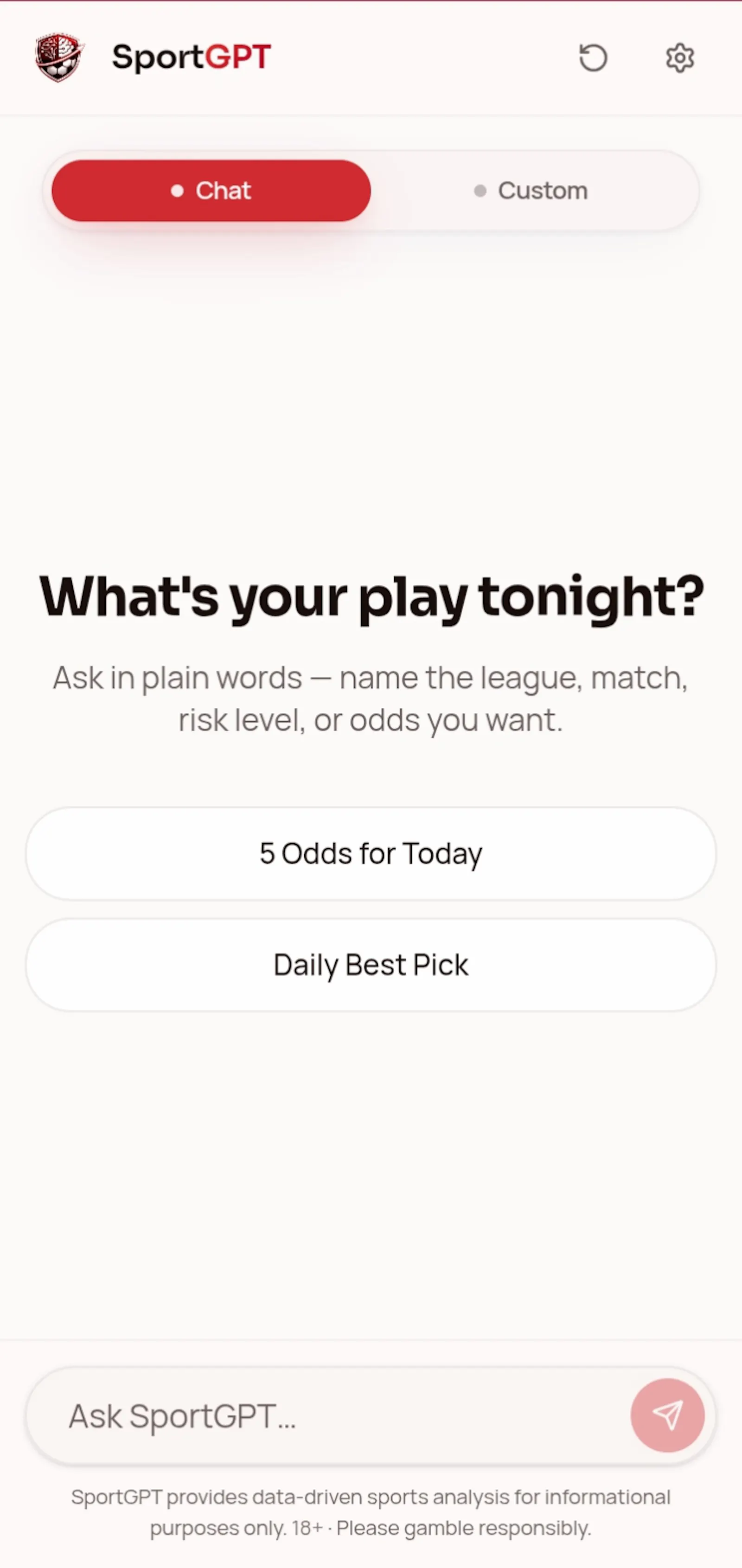 SportGPT — Your Smart Betting Companion screenshot 3