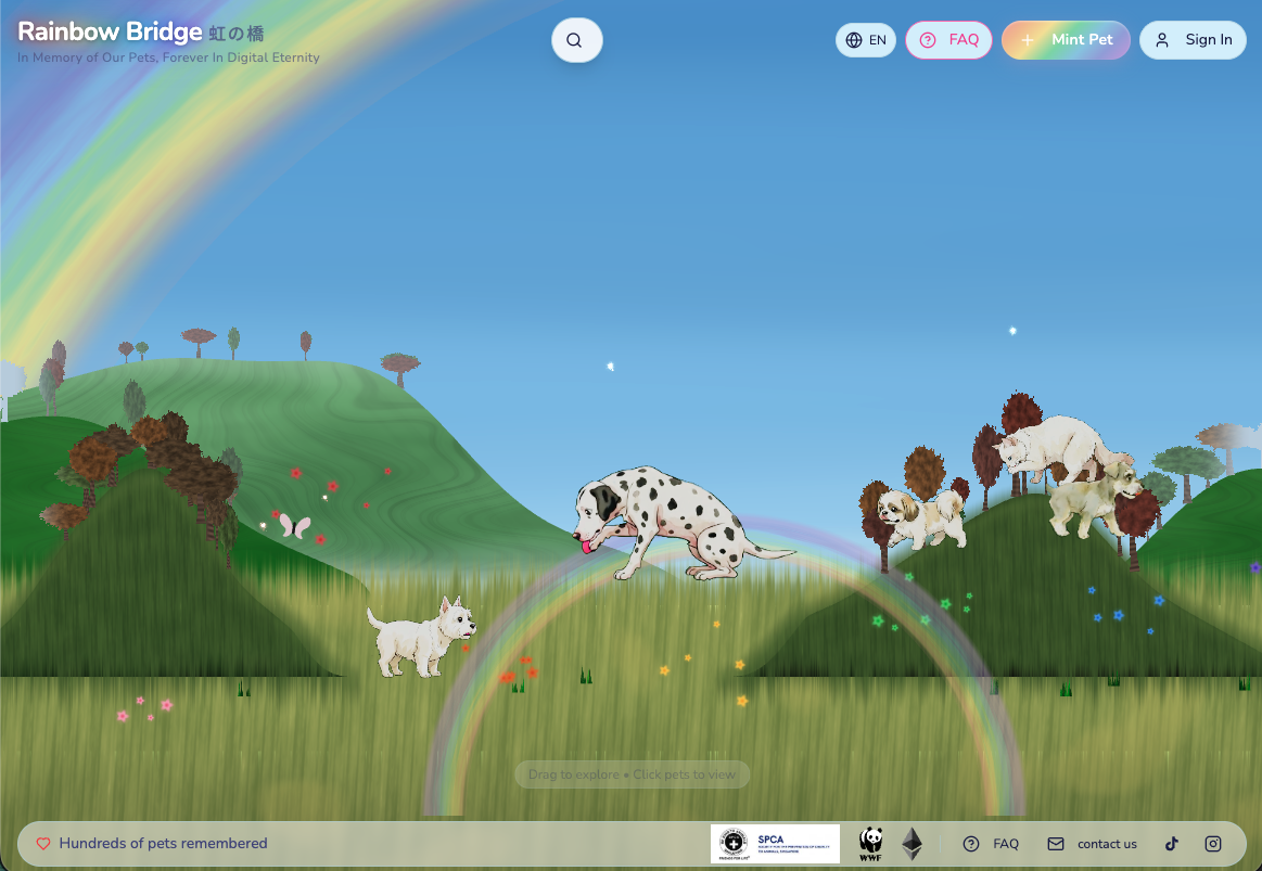 Rainbow Bridge – Pet Tribute AI World
