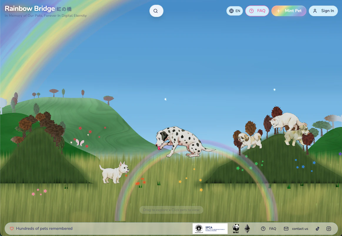 Rainbow Bridge – Pet Tribute AI World logo
