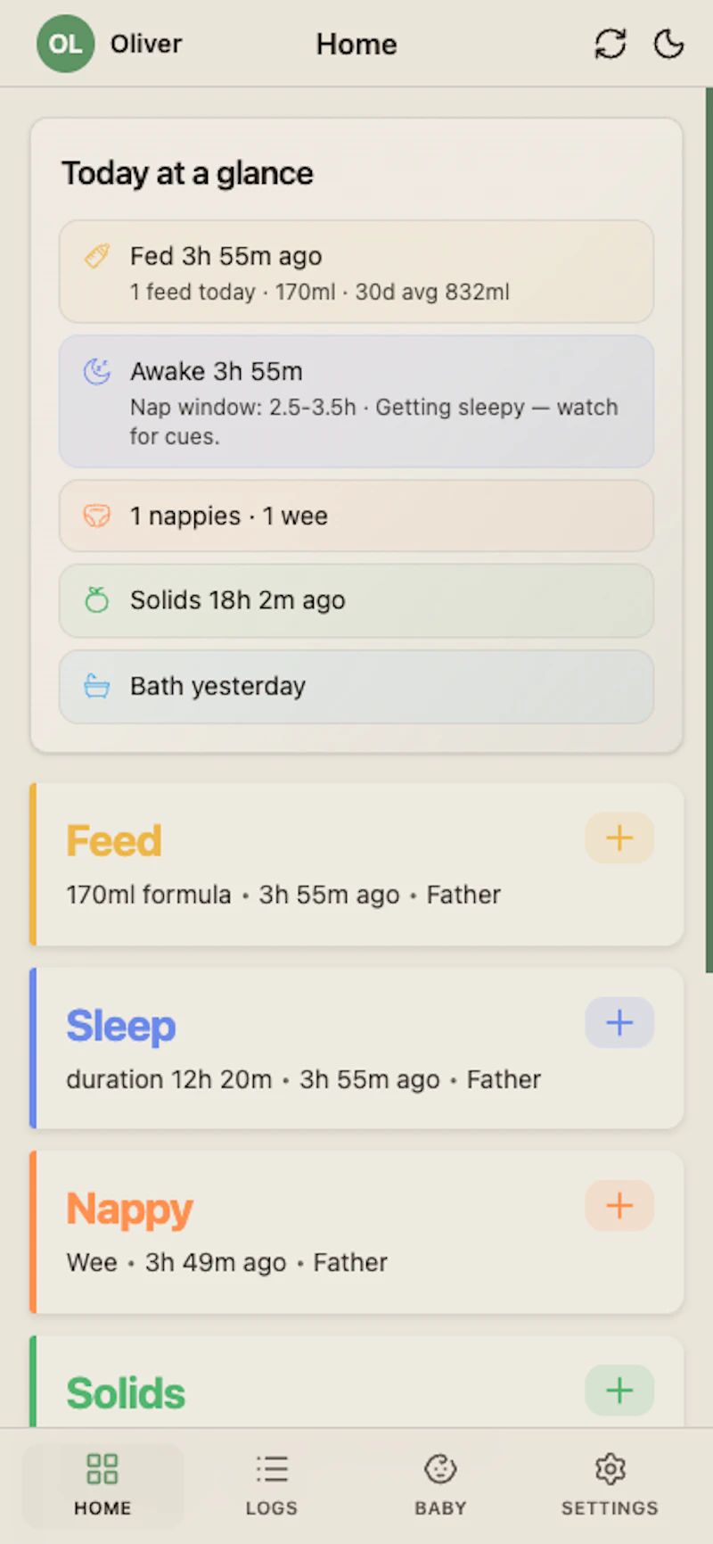 Baby Log screenshot 2