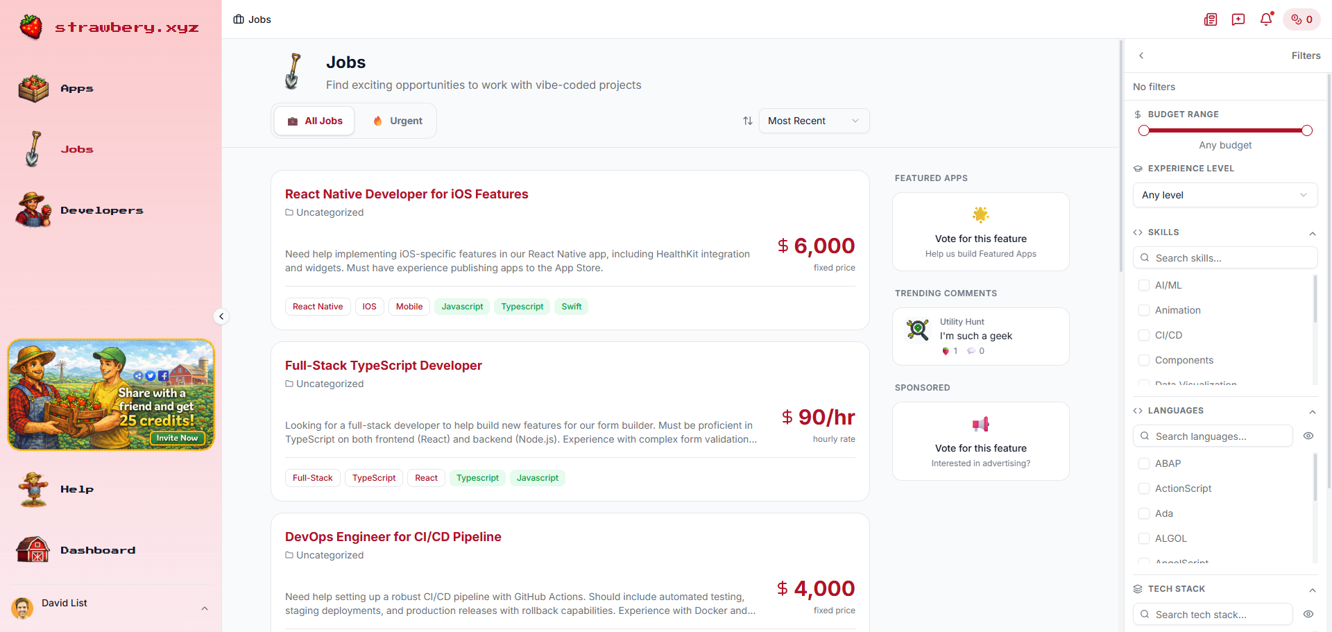 Strawbery - Screenshot 4 showing product features and functionality