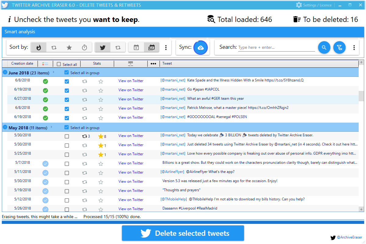 Twitter Archive Eraser gallery image