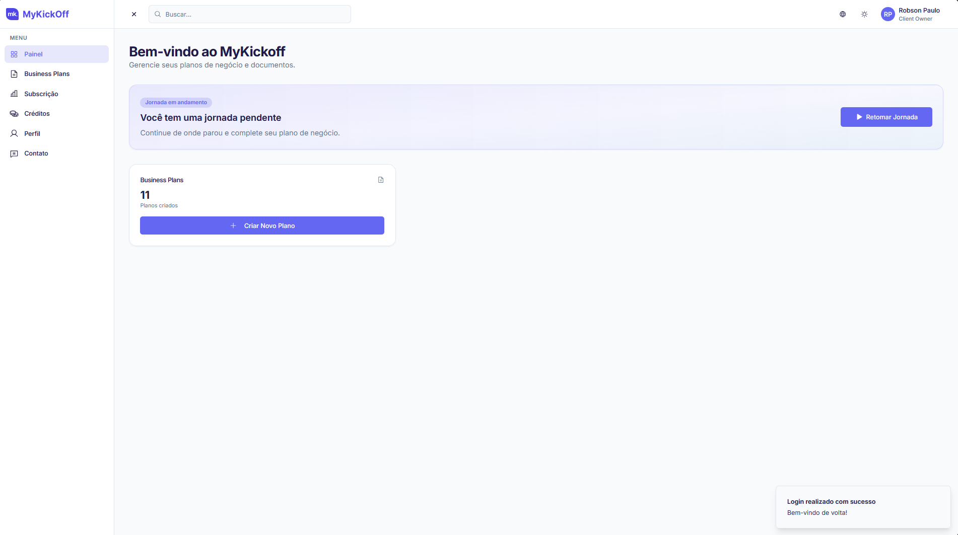 MyKickOff - Screenshot 2 showing product features and functionality