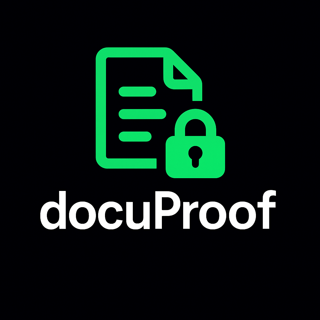 docuProof — Blockchain-Anchored Proof - Product Hunt launch logo and brand identity