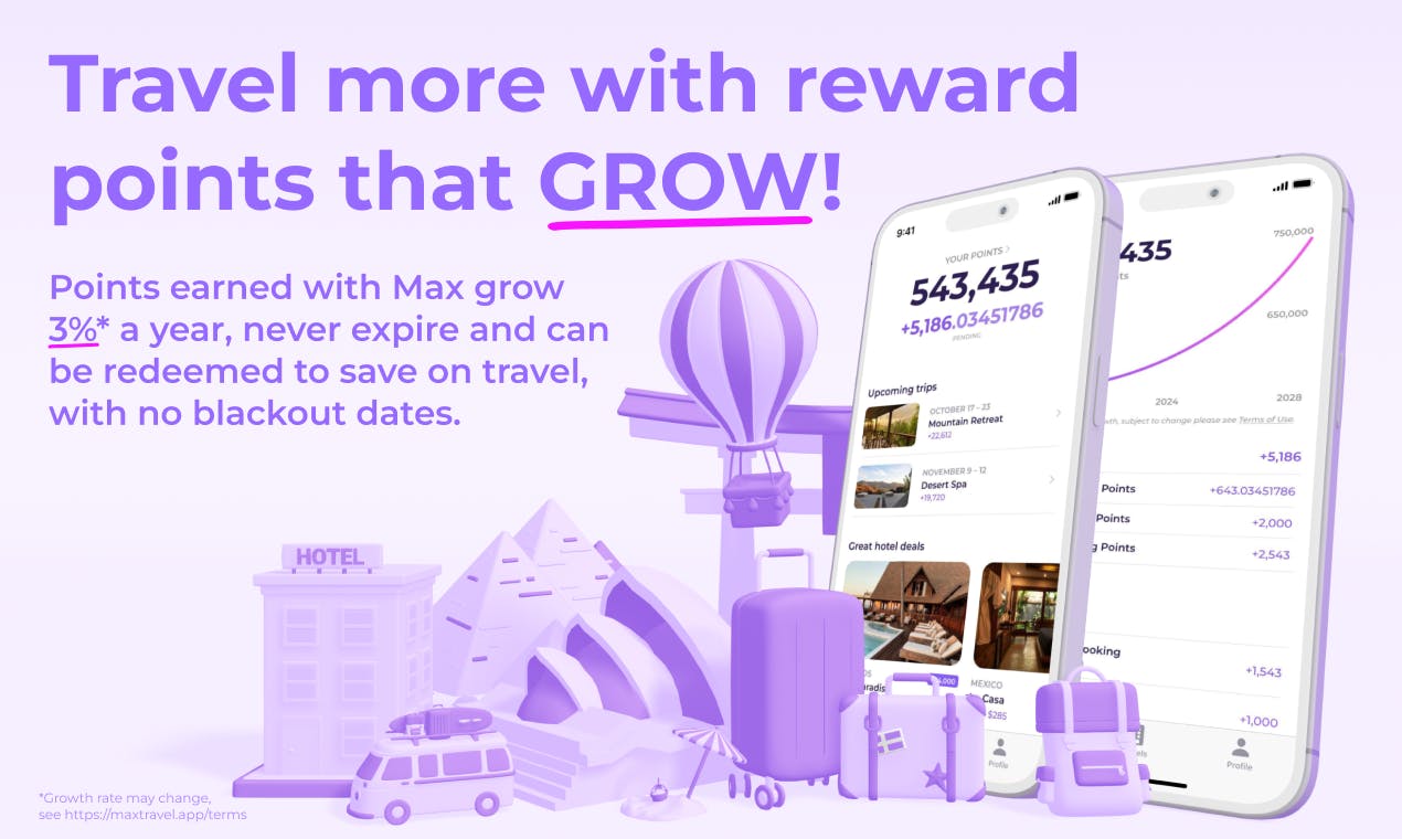 Max Travel - Book, Earn, Grow, Save media 1