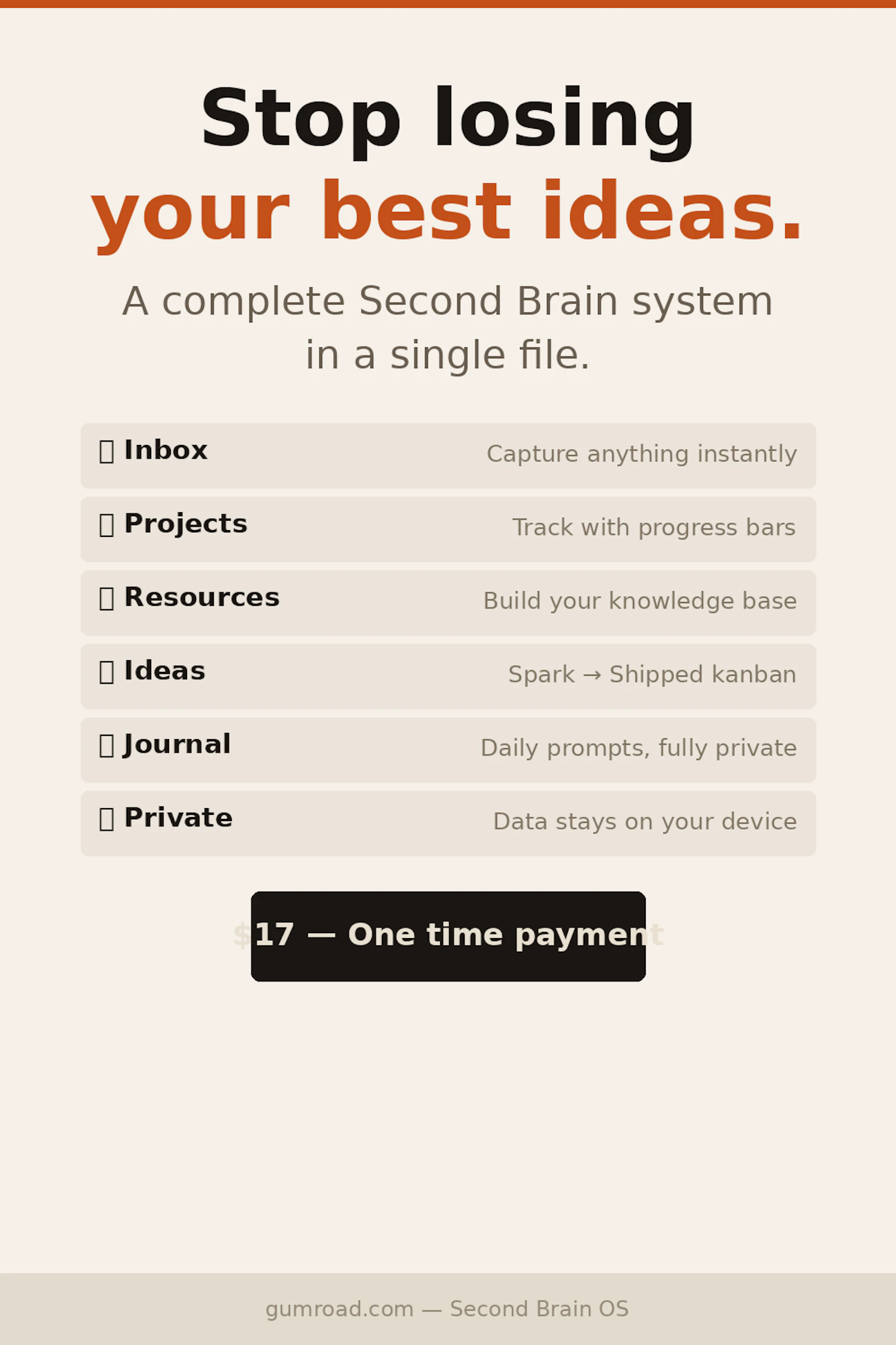 Second Brain OS screenshot 2