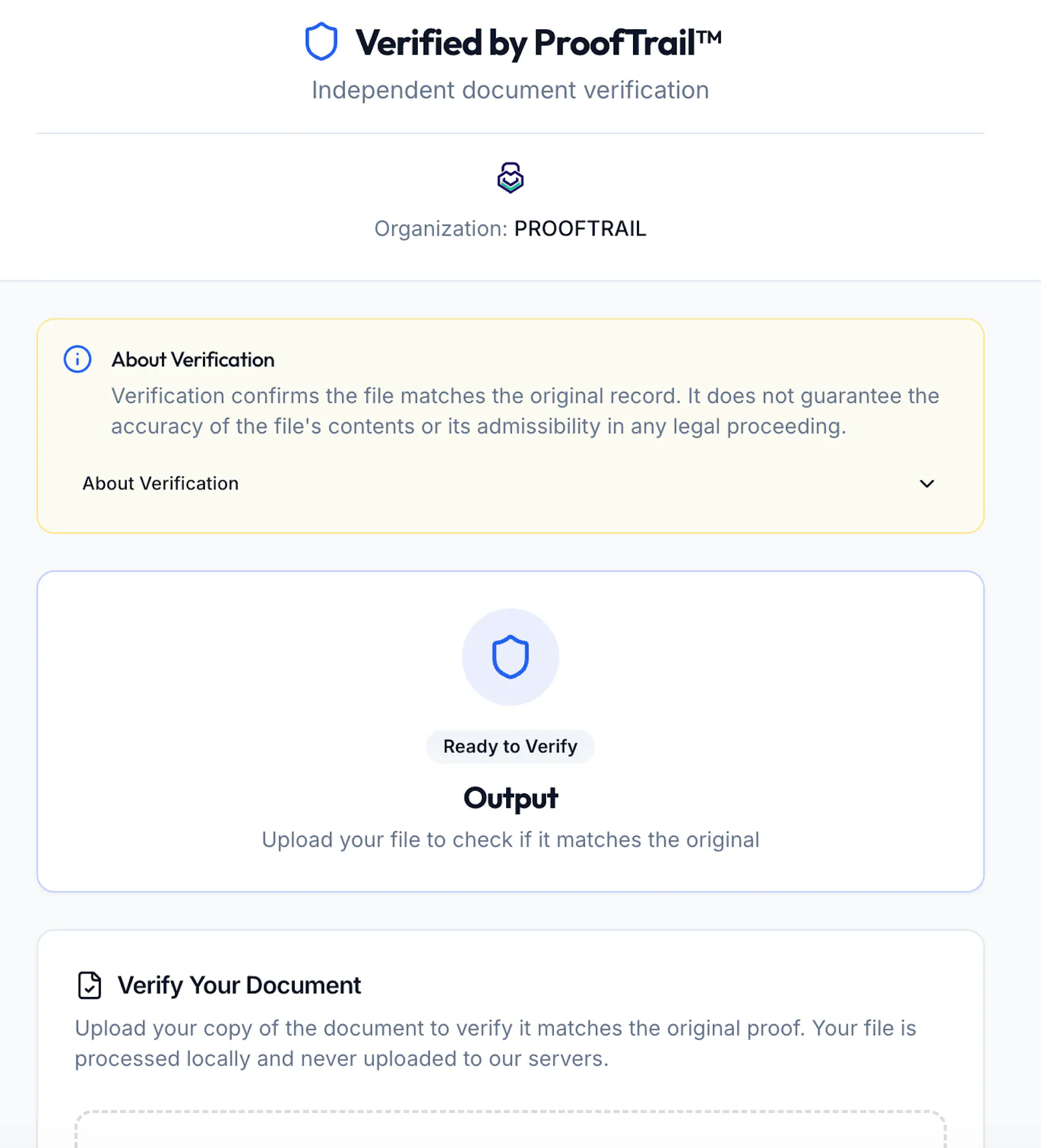 ProofTrail™ screenshot 1