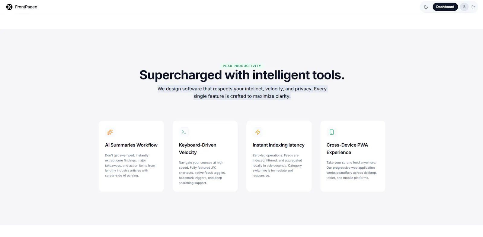 Frontpage screenshot 5