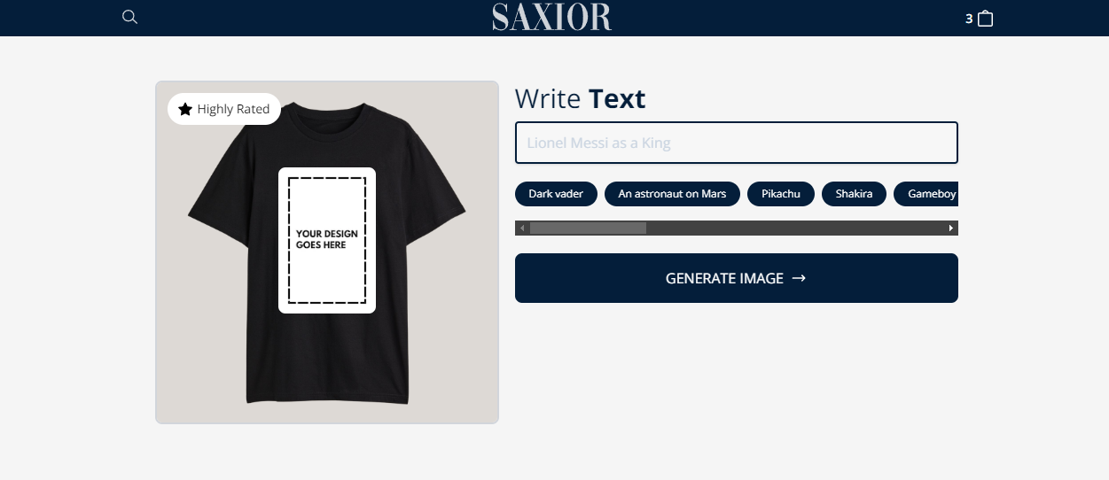 Saxior: personalize sua roupa com AI. media 2