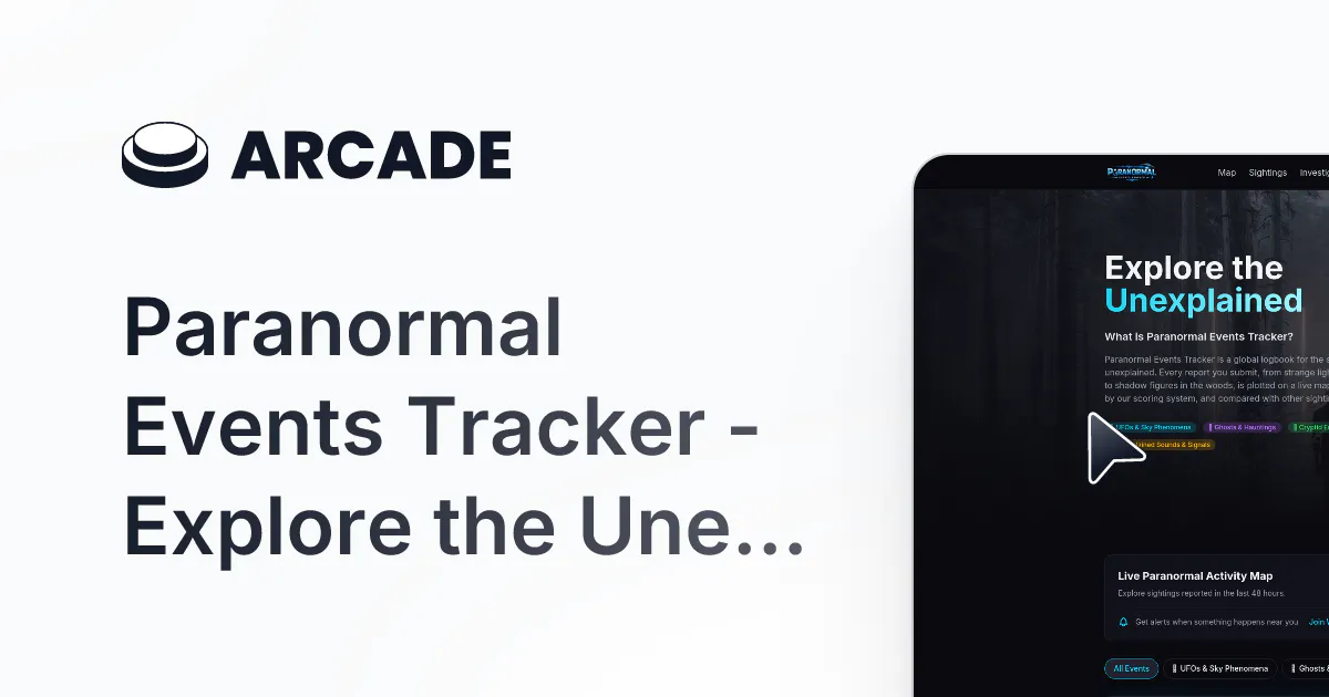 Paranormal Events Tracker product banner
