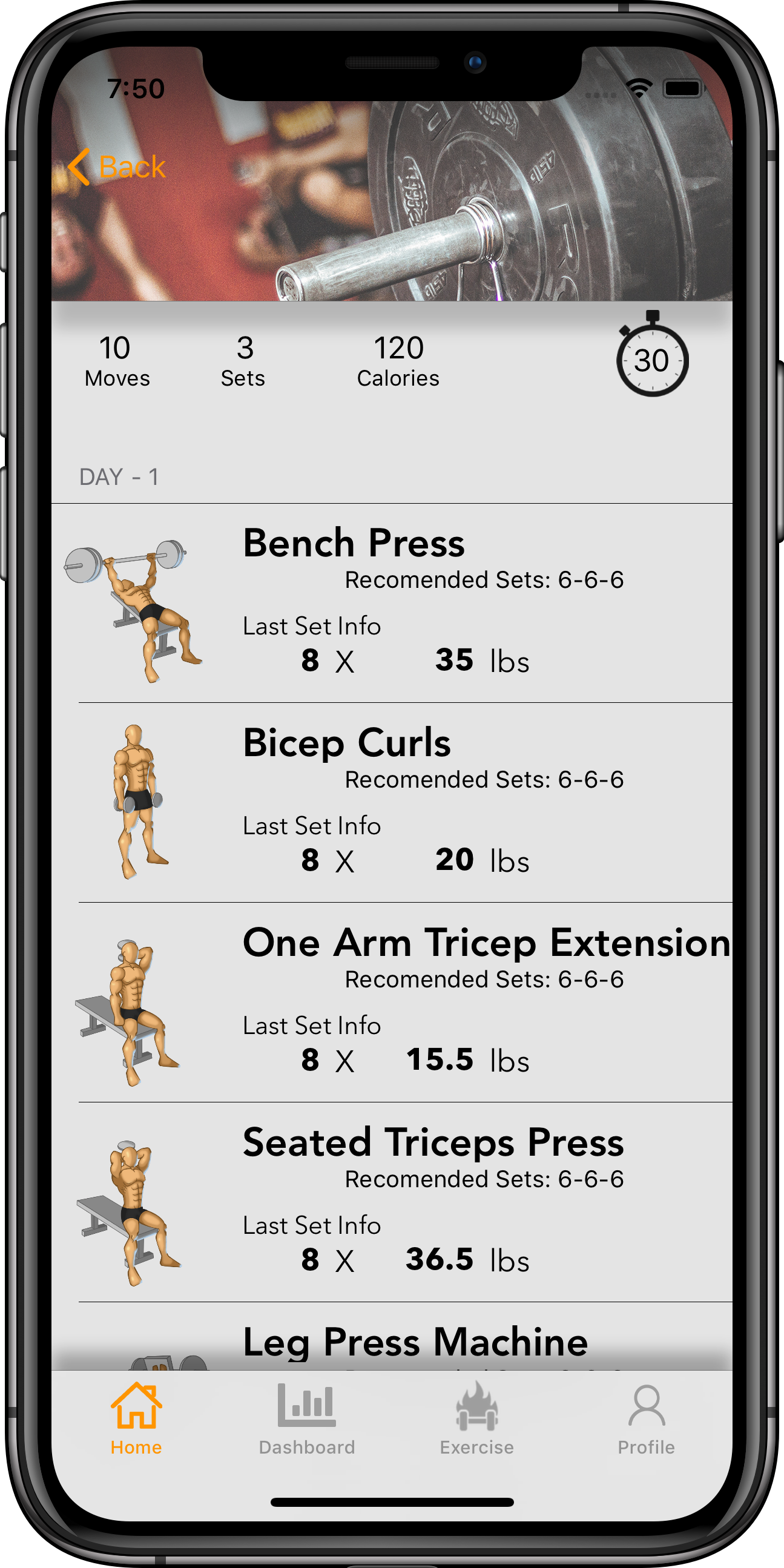 Workout & Fitness Mobile App gallery image
