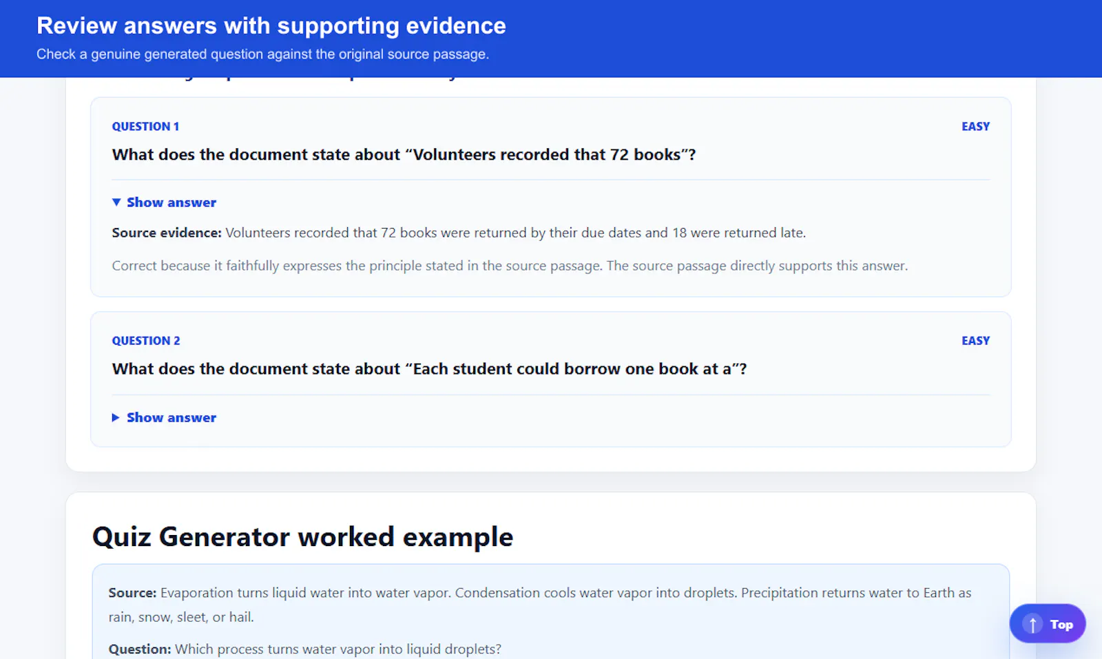 Doc2Quiz screenshot 2