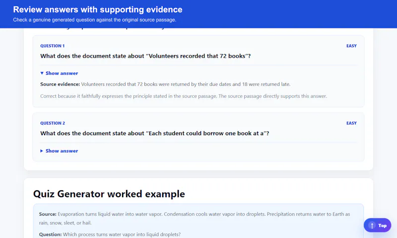 Doc2Quiz screenshot 2