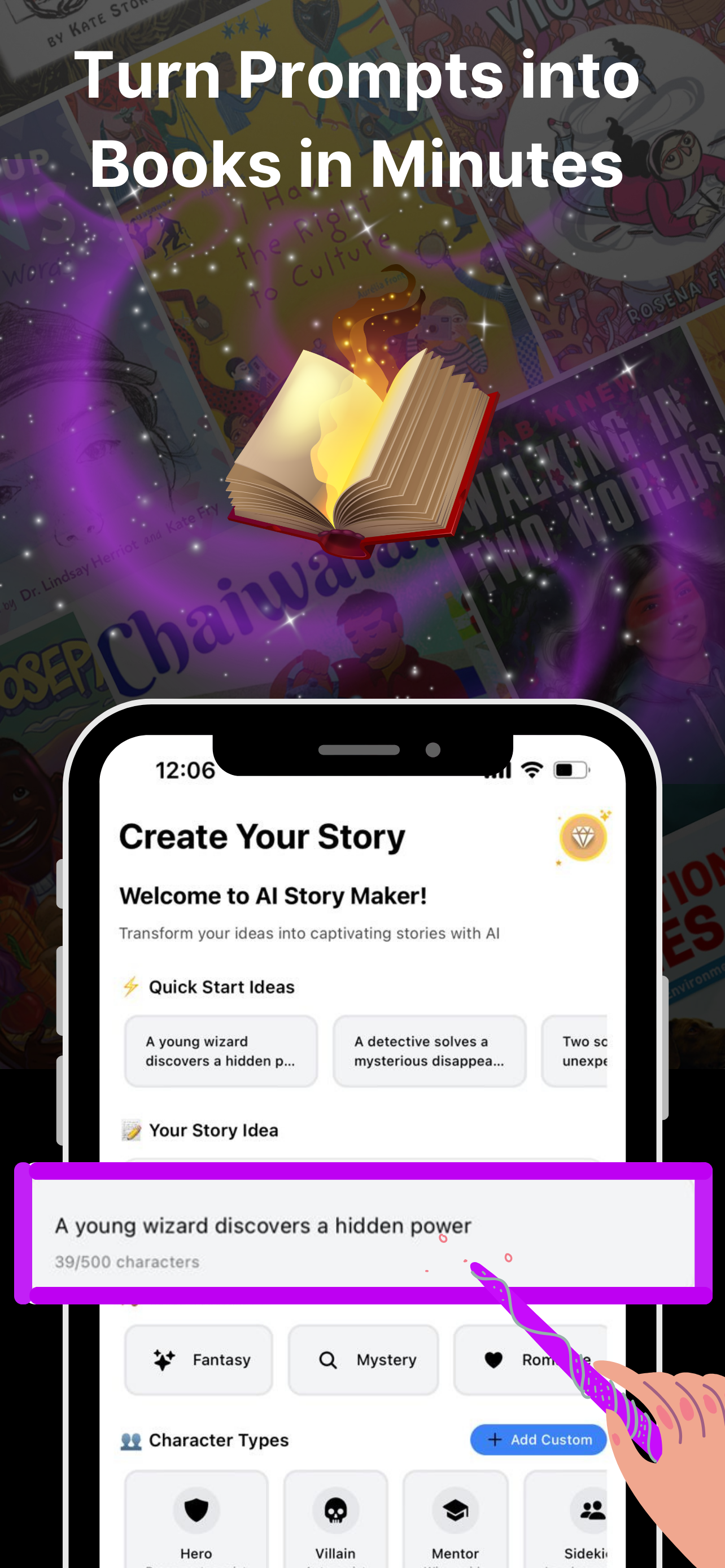 AI Storyteller: Book Creator - Turn your ideas into full books with AI ๋ฏธ๋์ด 5