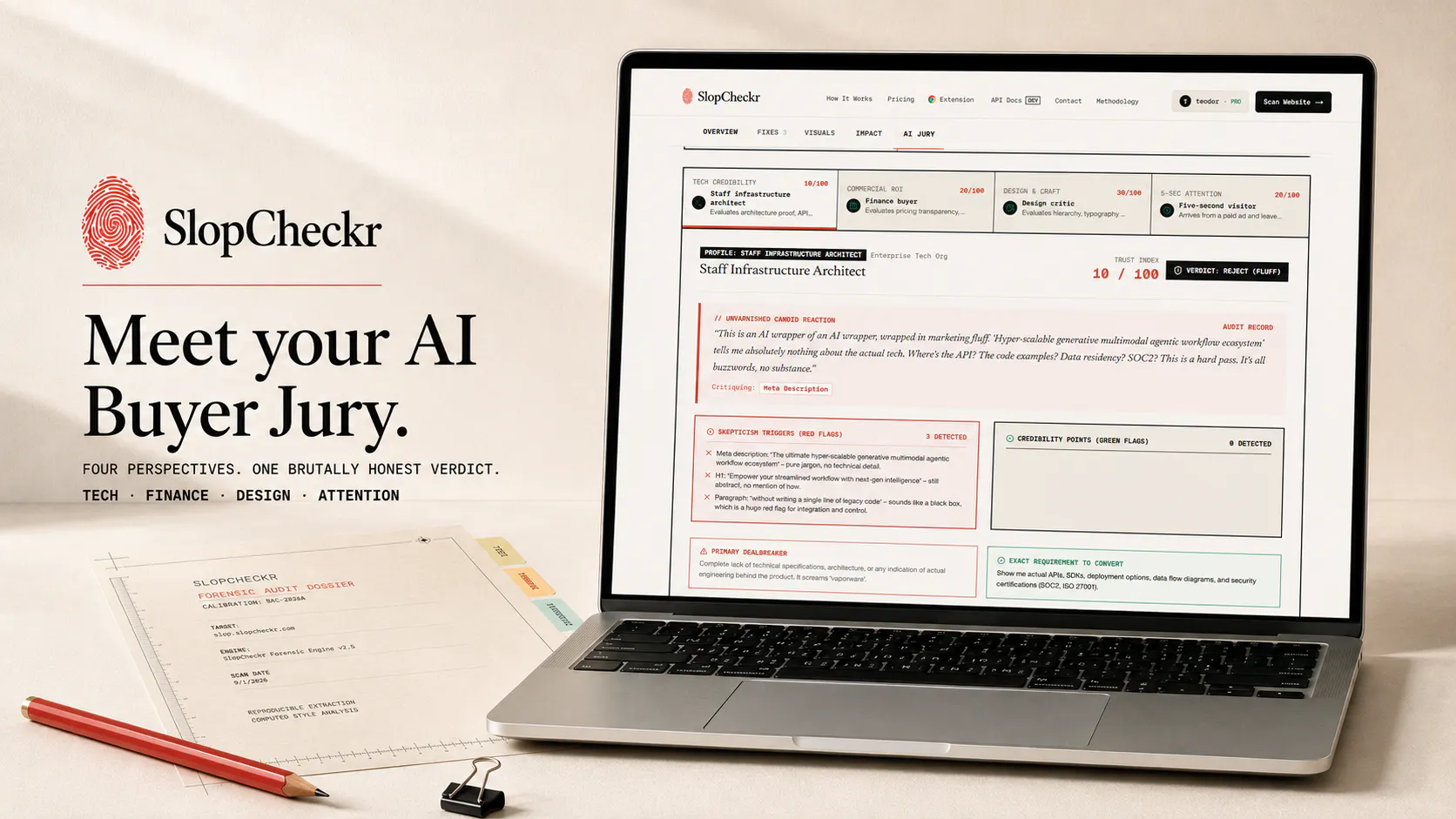 SlopCheckr - Scan your website for AI gallery image