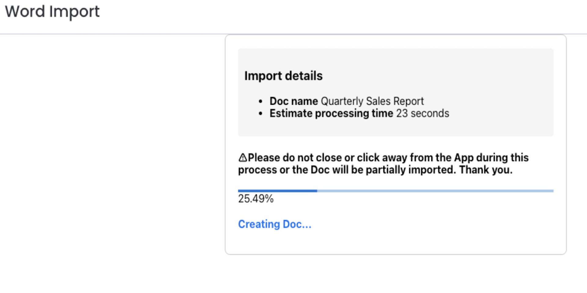 Importazione di parole per lunedì.com - Importa i documenti MS Word su Documenti di lunedì.com media 5