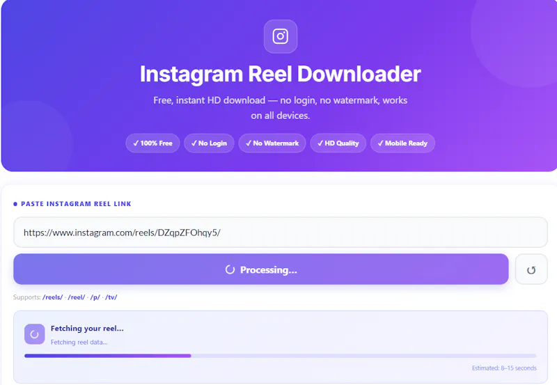 Calcxi Reels Downloader screenshot 1