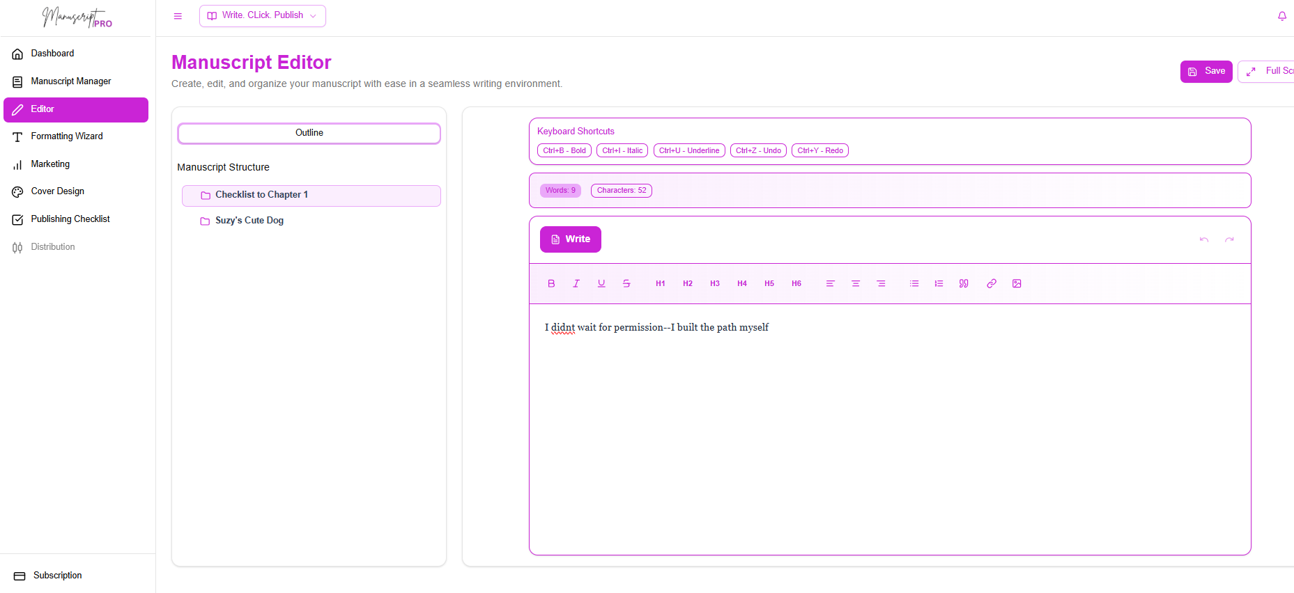 ManuscriptHQ - Screenshot 2 preview