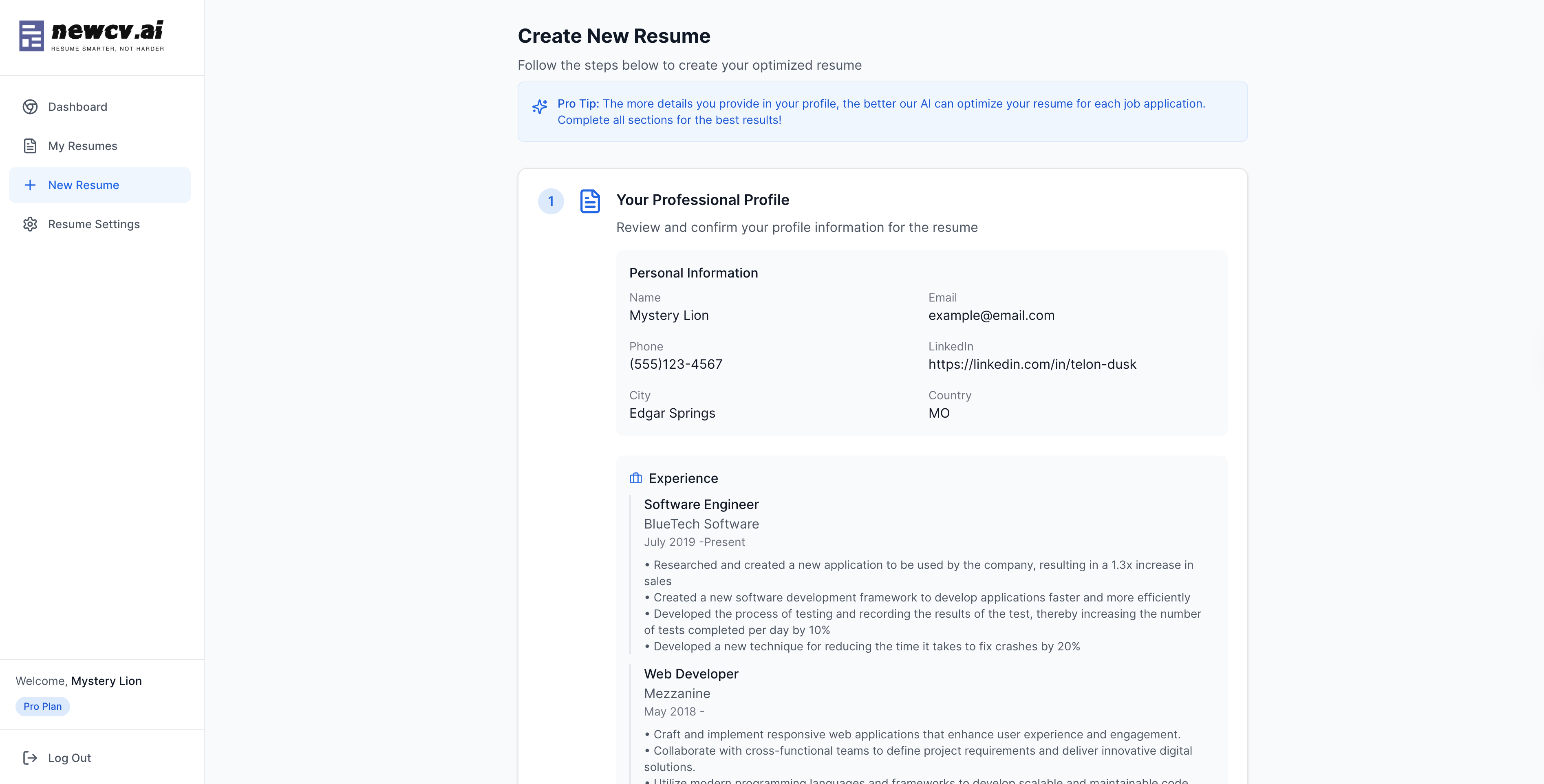 NewCV.ai gallery image
