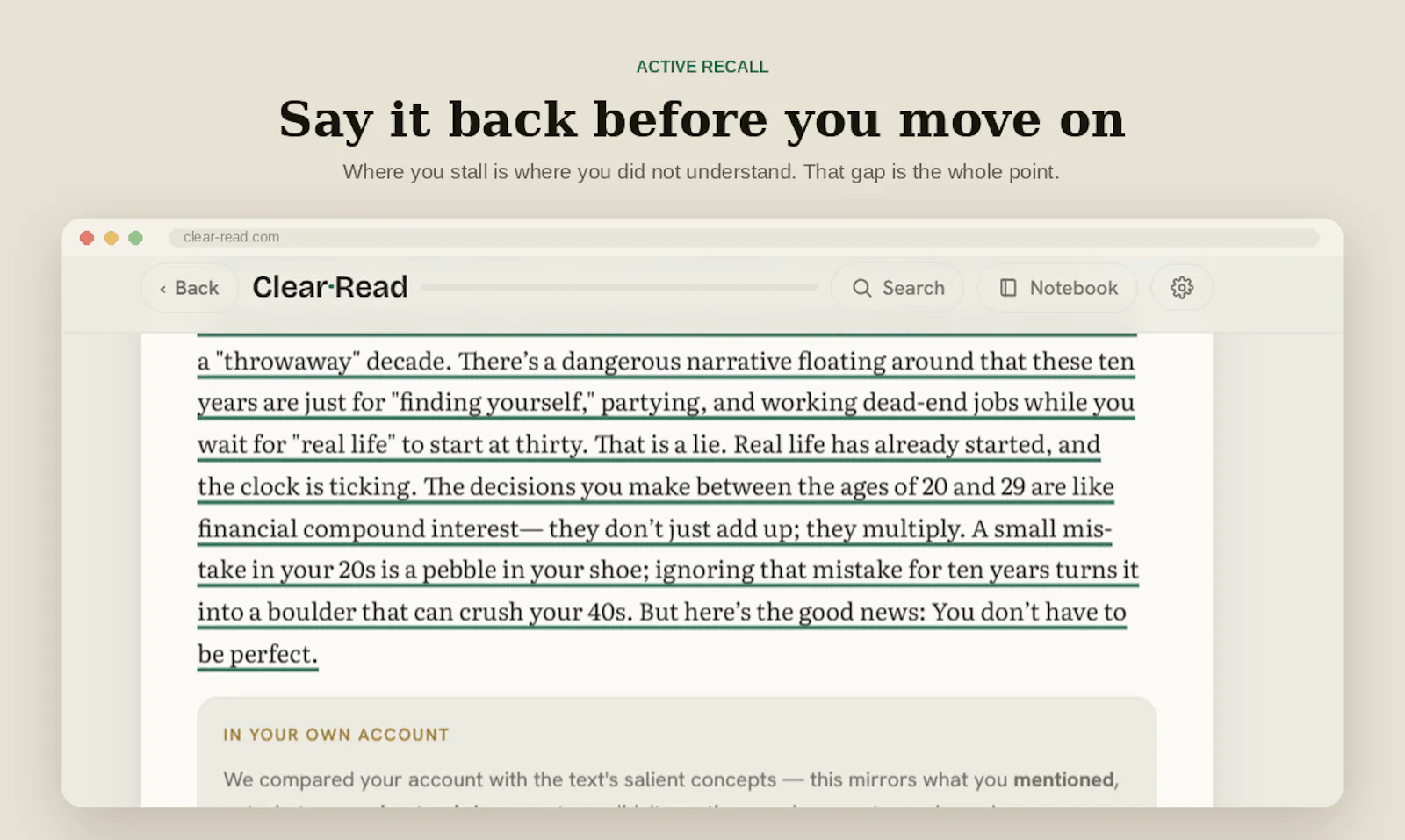ClearRead — Remember what you read screenshot 3