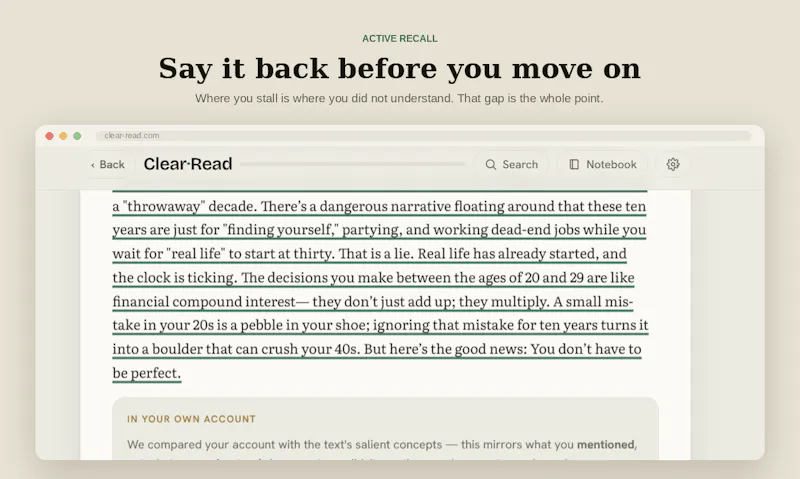 ClearRead — Remember what you read screenshot 3