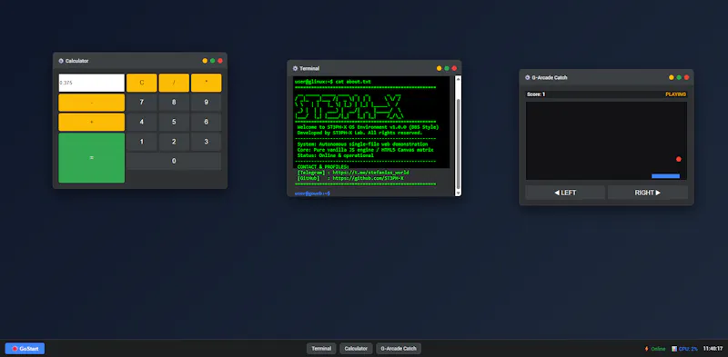 GoWeb OS screenshot 2