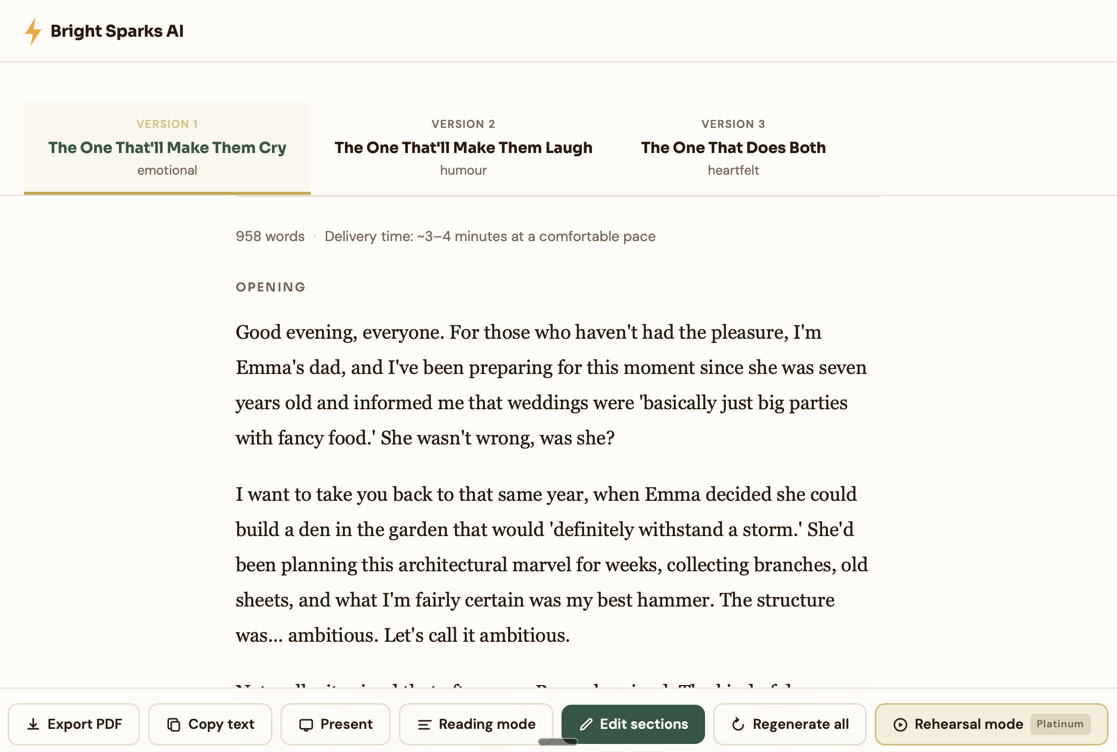 AI Wedding Speech Writer gallery image