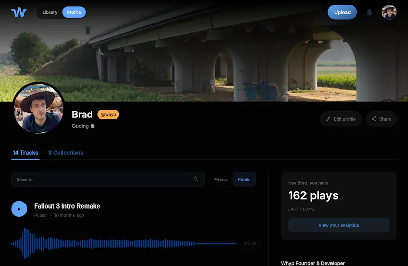 Whyp - Private Audio Hosting with Embeds screenshot 5