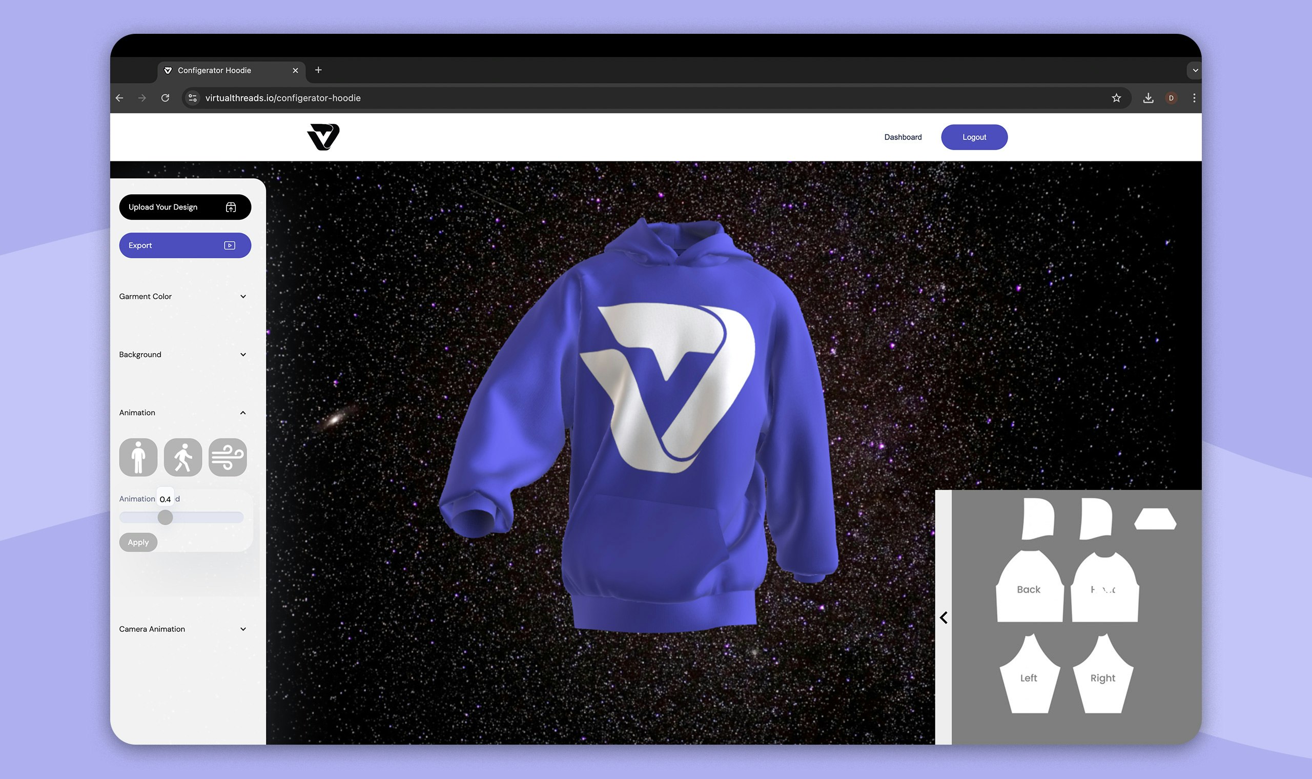 VirtualThreads - 3D Mockup Generator - แปลงการออกแบบ 2D ของคุณเป็นภาพจำลองเคลื่อนไหว 3 มิติในไม่กี่วินาที media 3