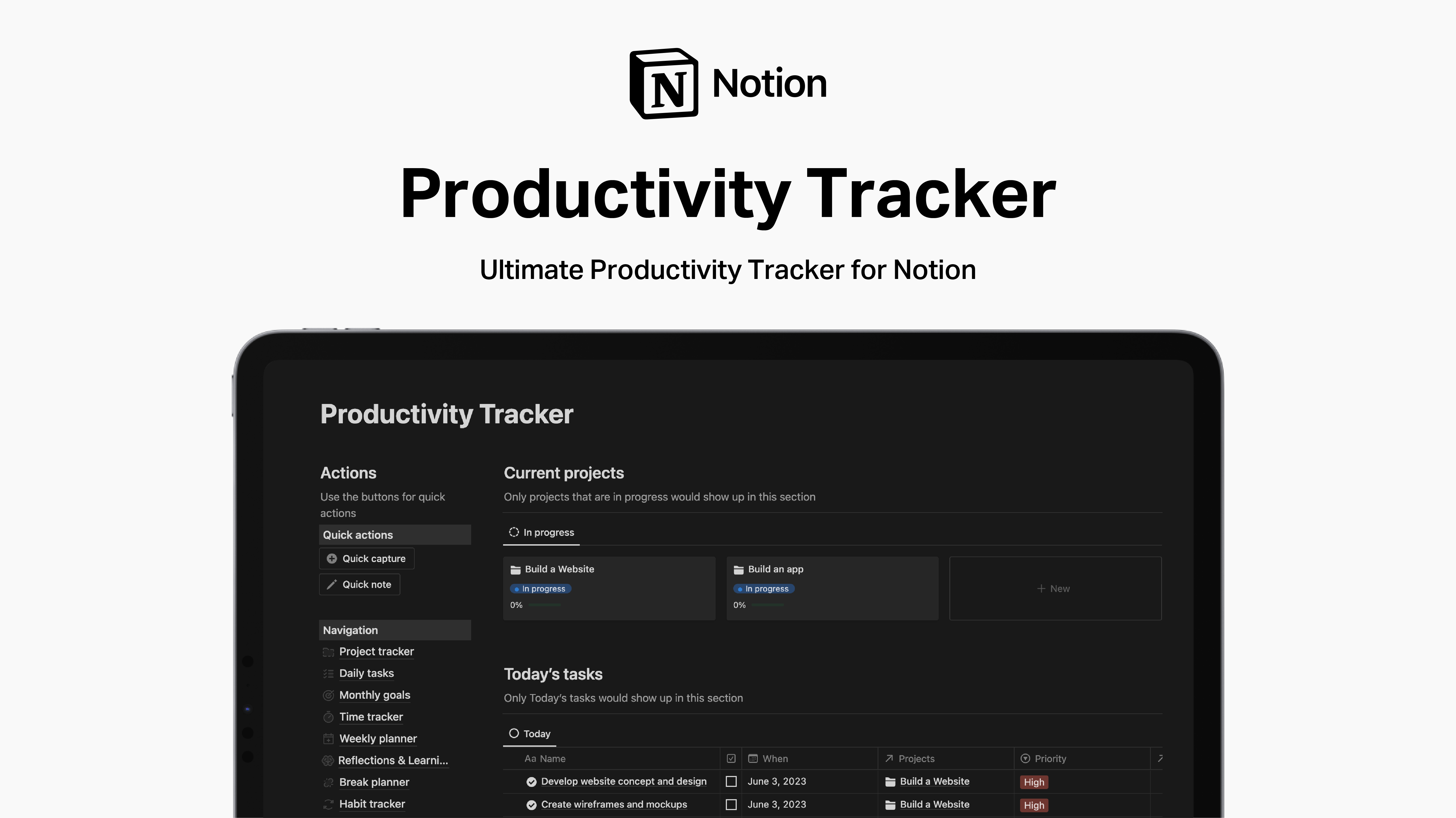 Notion Productivity Tracker gallery image